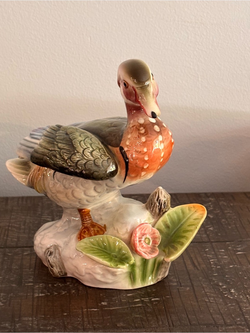 vintage porcelain Wood Duck figurine from the JSC Bird Collection (Model #183